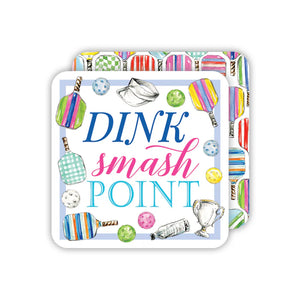RosanneBeck Collections Dink Smash Point Pickleball Paddles Square Coasters - Thumbnail 5
