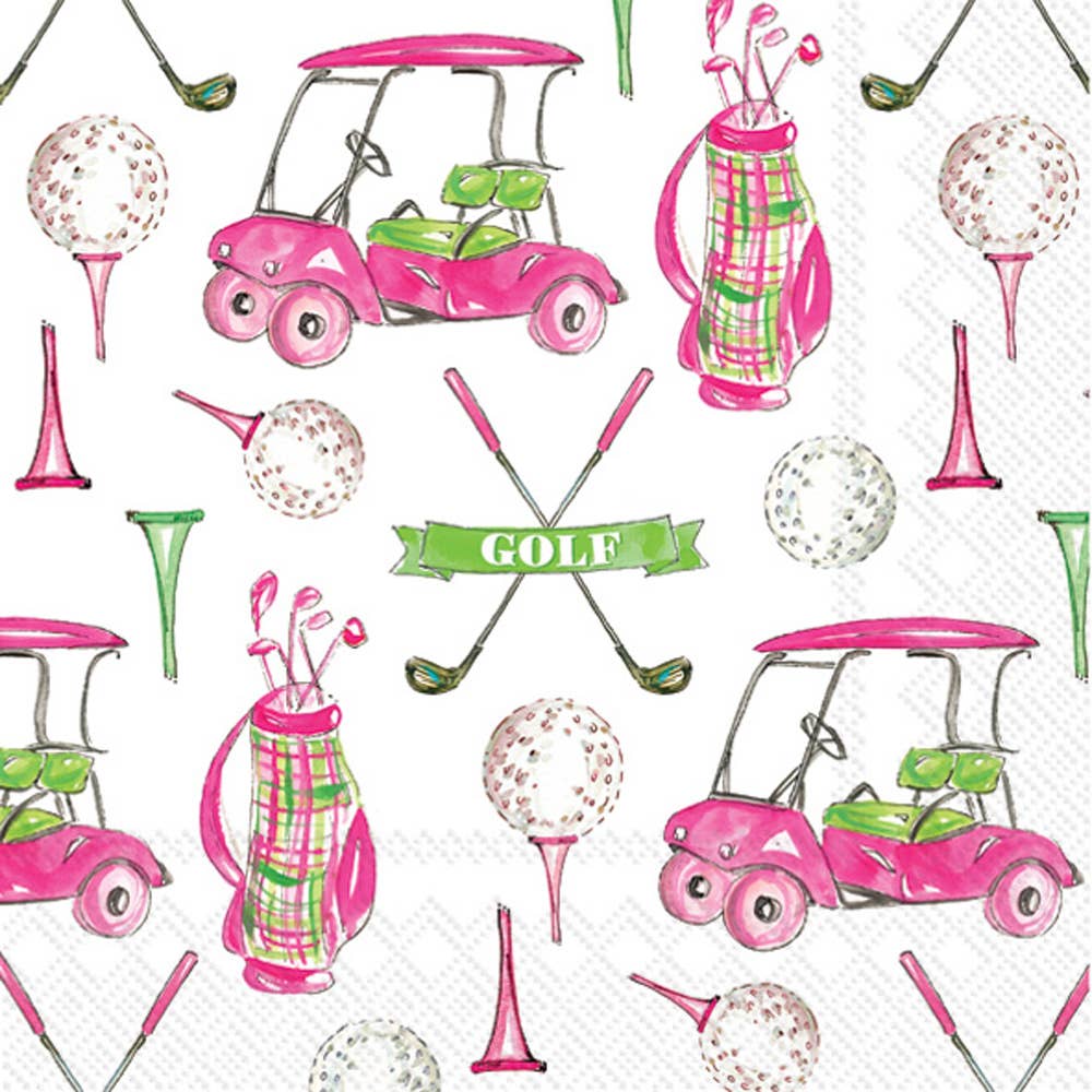Boston International - Paper Cocktail Napkins Pack of 20 Rosanne Beck Girly Golf
