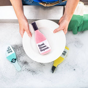 Wine Wash Co. - Scrubbly™ Kitchen Sponge: Rosé Rinse Repeat
