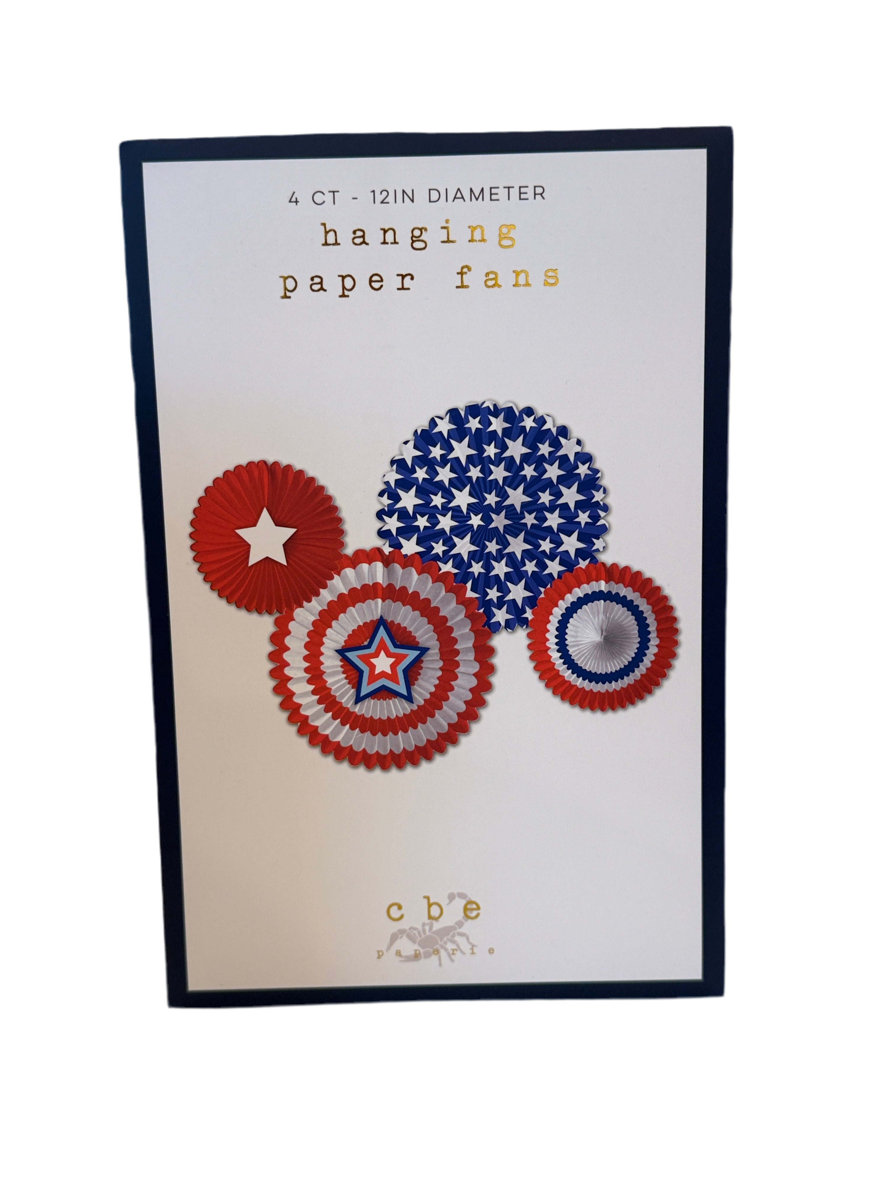 Patriotic Hanging Paper Fans – Set of 4