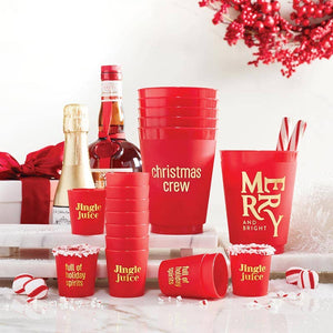 Santa Barbara Design Studio by Creative Brands - Gold Foil Frost Cups - Merry + Bright - Set of 6