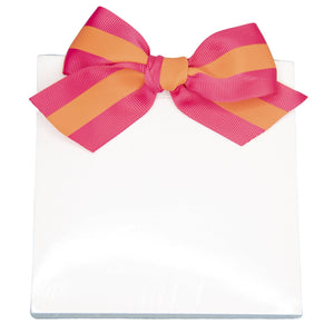 Mainstreet Collection - Ribbon Bow Notepad: Green with Navy