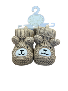 So’Dorable Knit Bear Booties
