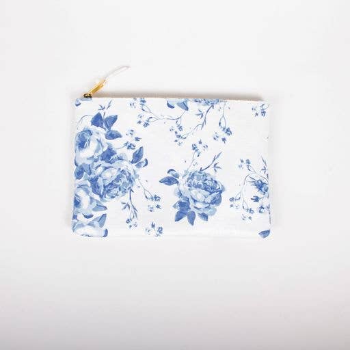 8 Oak Lane - Blue Rose Terry Flat Pouch - Large