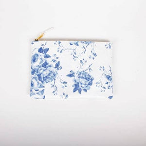 8 Oak Lane - Blue Rose Terry Flat Pouch - Large