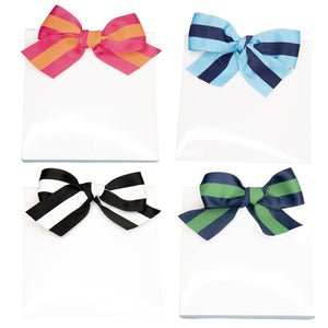 Mainstreet Collection - Ribbon Bow Notepad: Green with Navy