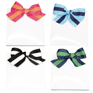 Mainstreet Collection - Ribbon Bow Notepad: Navy with Light Blue