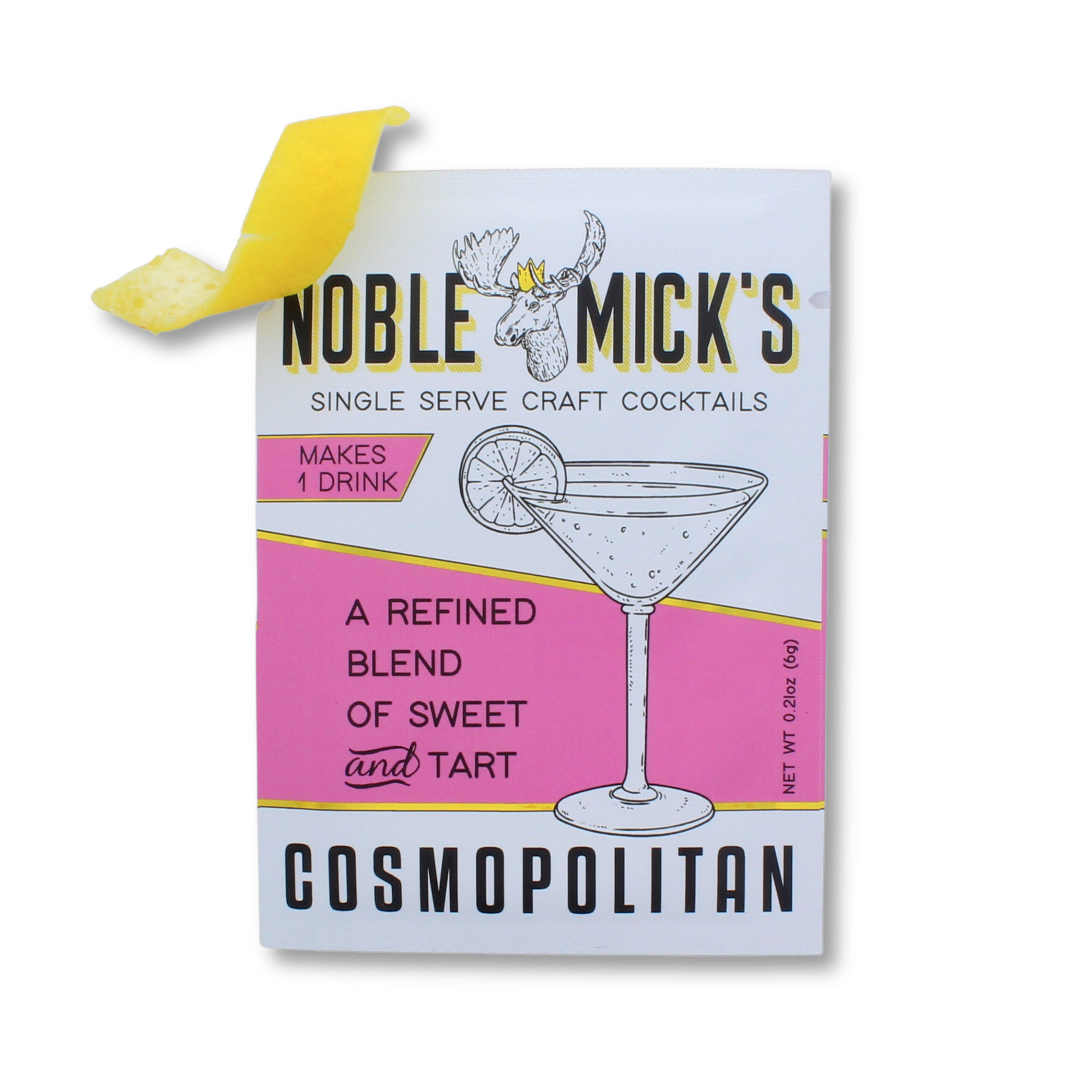 NOBLE MICK'S - Single Serve Craft Cocktails - Cosmopolitan Single Serve Craft Cocktail
