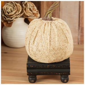 Glitter Burlap Pumpkin
