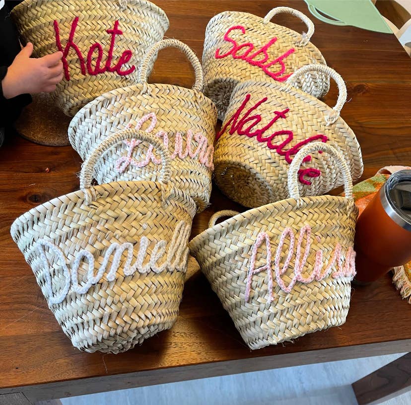 Mikwi - PERSONALIZED BASKET, customized straw Beach bag - WHOLESALE