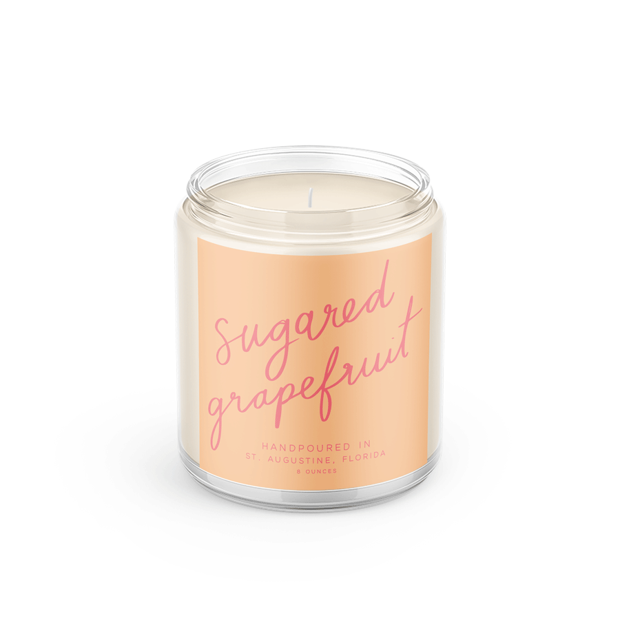 Poured Goods - Sugared Grapefruit: 8 oz Soy Wax Hand-Poured Candle