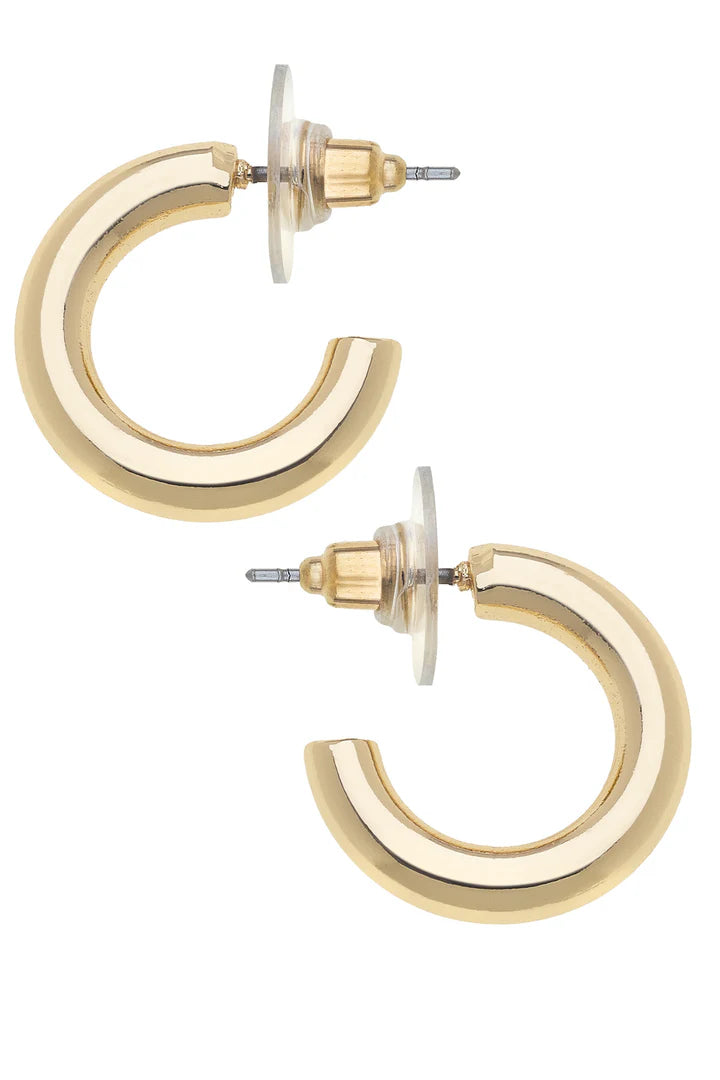 Canvas Style- Celia Hoop Earrings in Gold