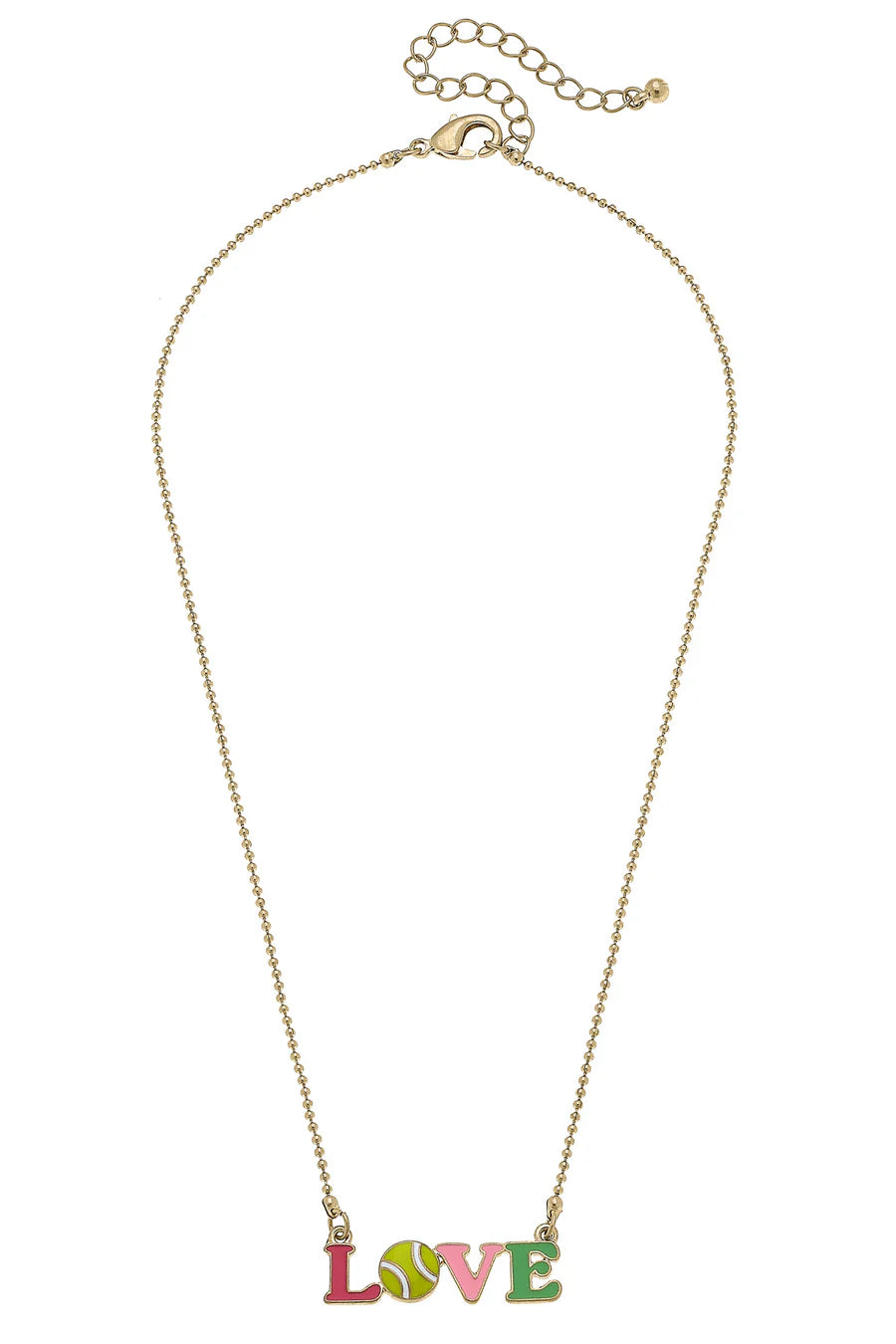 Tennis LOVE Enamel Necklace