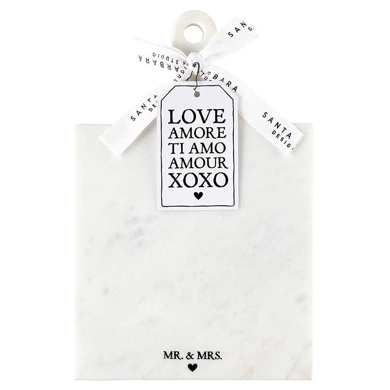 Santa Barbara Design Studio by Creative Brands - Marble Board with Handle - Mr. & Mrs.