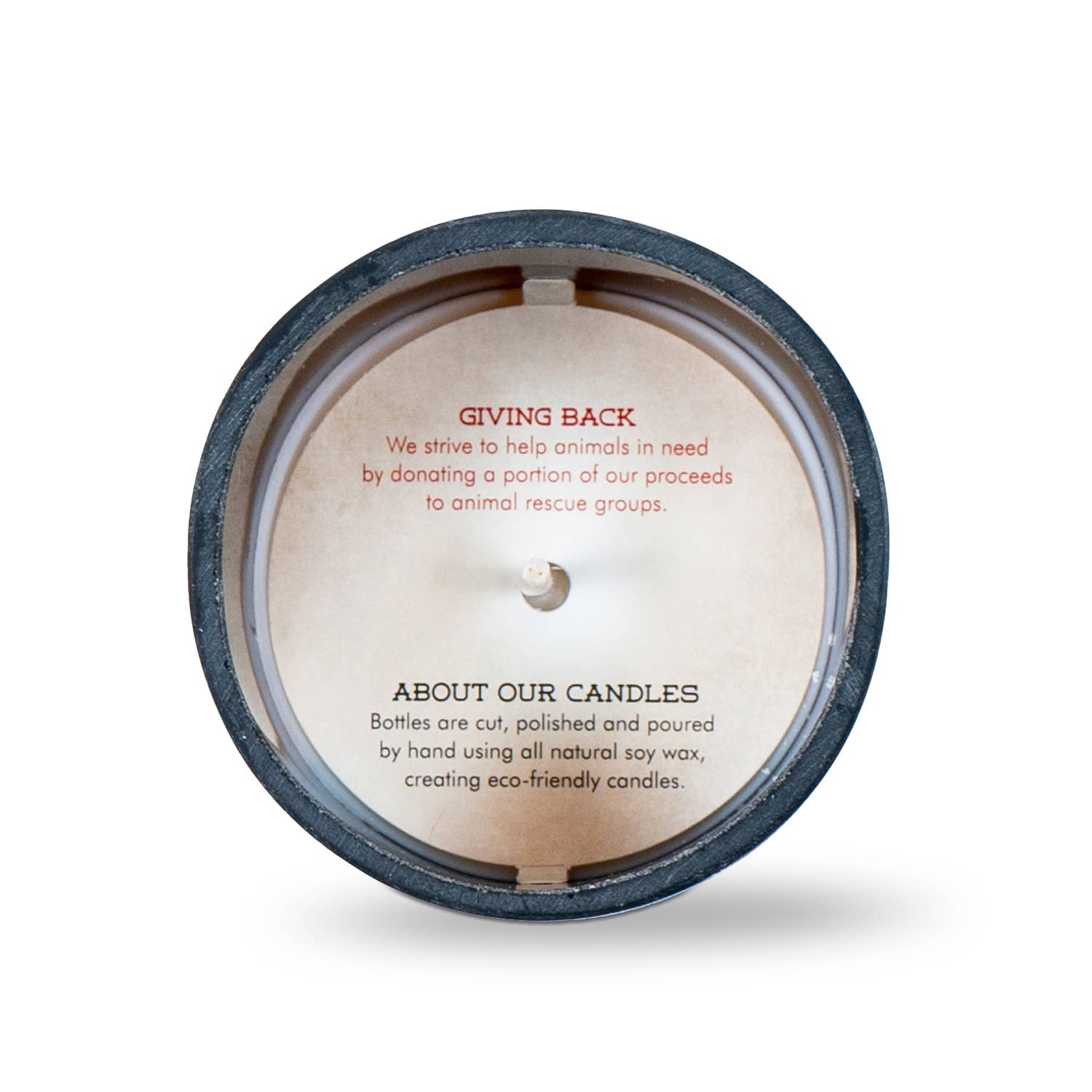 Rescued Wine Candles - Bourbon & Tobacco Soy Candle: 10 oz. 60 Hours