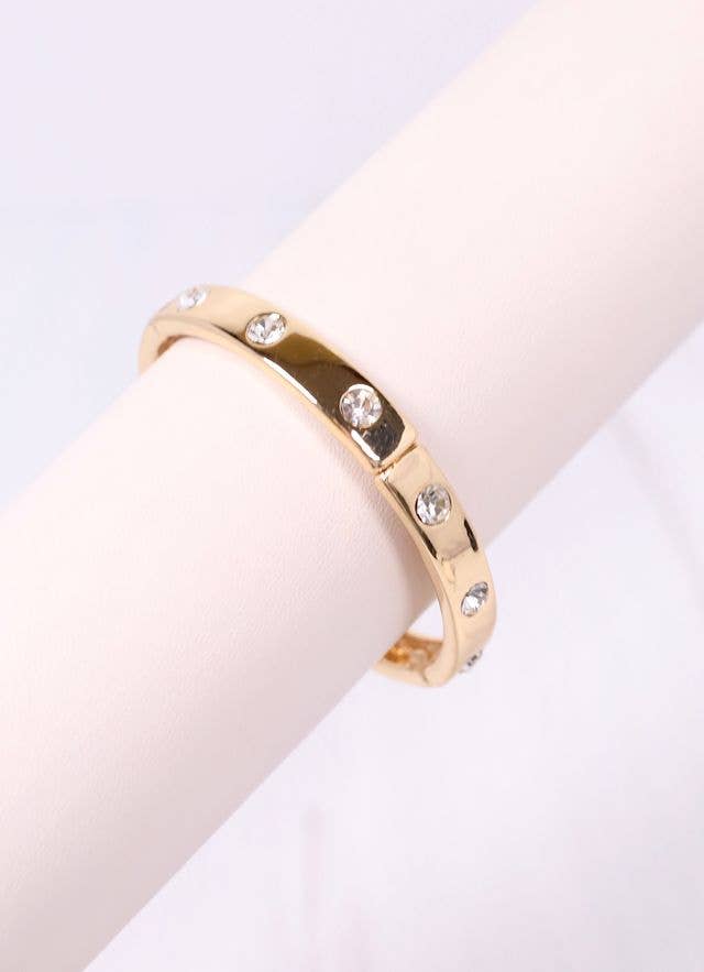 Caroline Hill - Fleischman CZ Stretch Bracelet GOLD