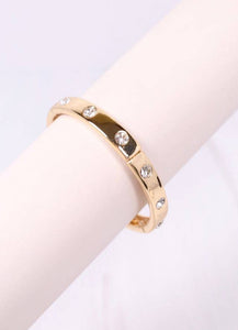 Caroline Hill - Fleischman CZ Stretch Bracelet GOLD
