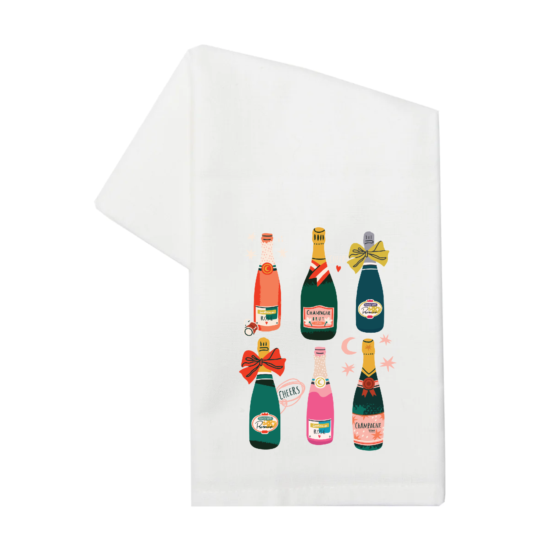 Sip Hip Hooray - Kitchen Tea Towel: Topiaries