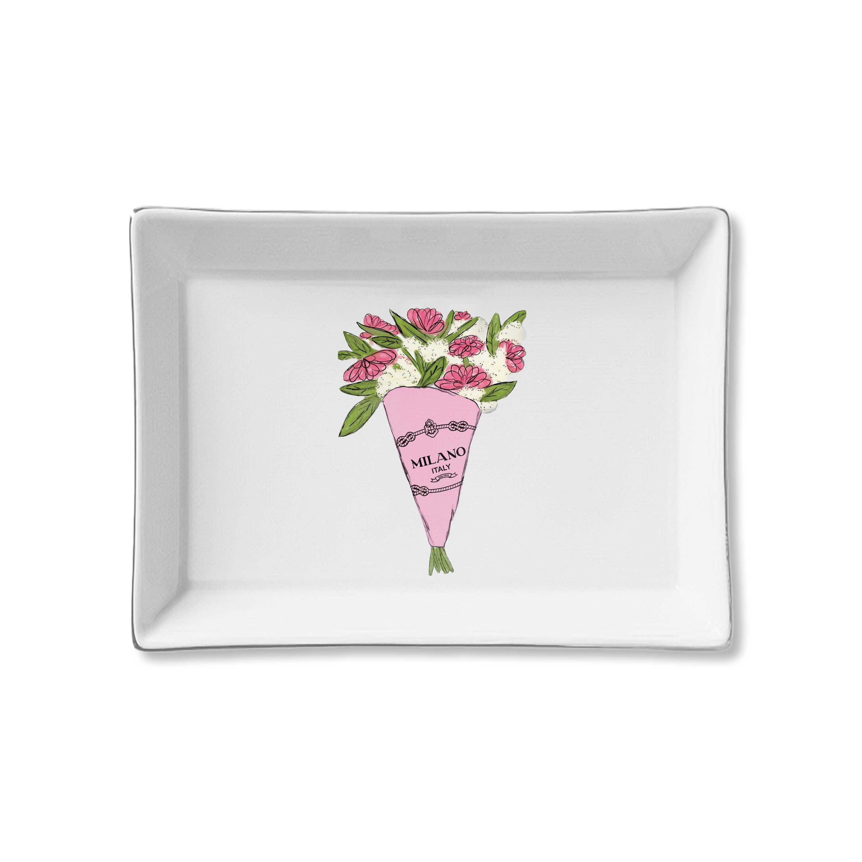 Toss Designs - Ceramic Tray- Bouquet Milano