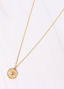 Caroline Hill - Marieville Circle Charm Necklace GOLD: Default