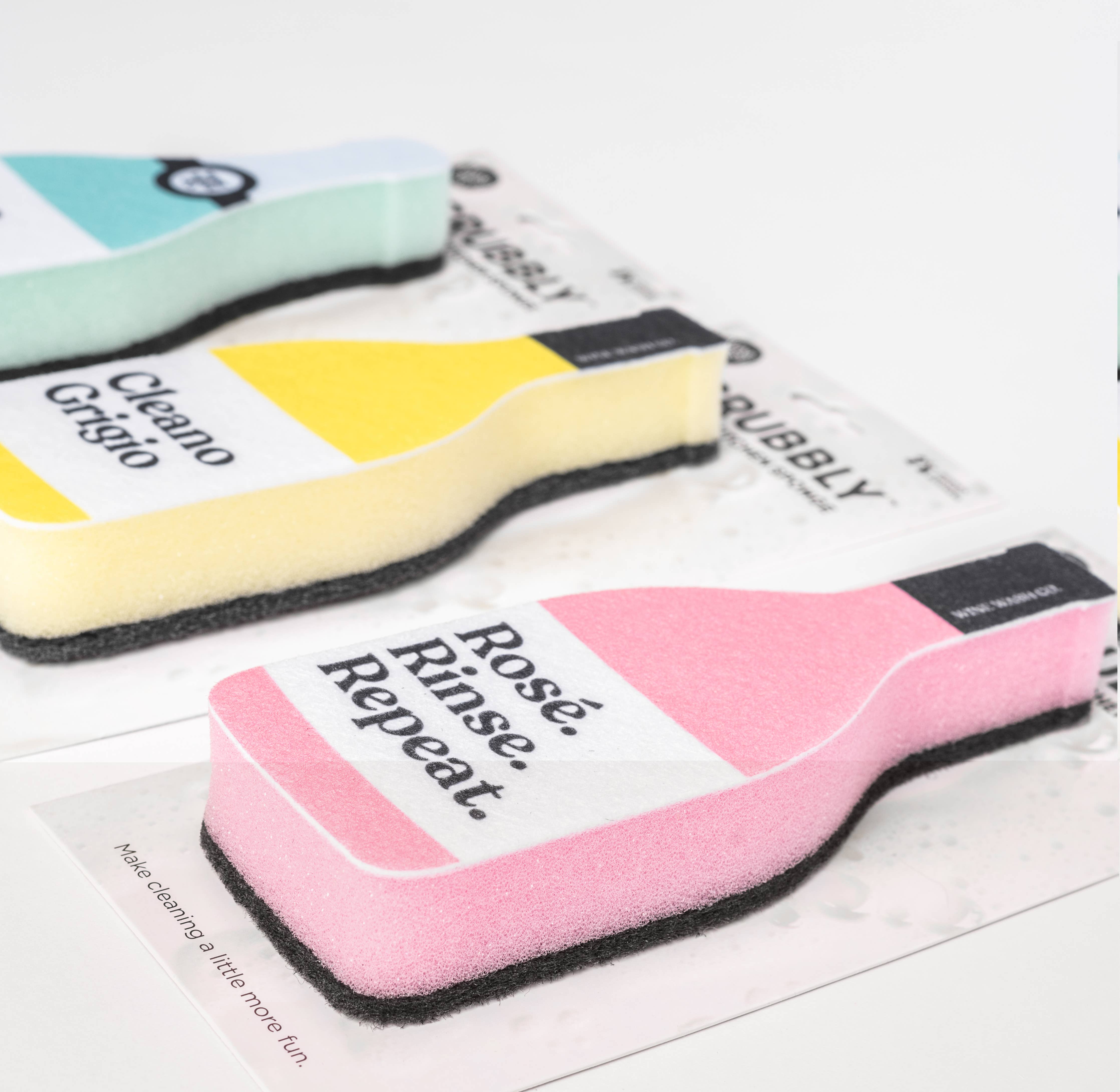 Wine Wash Co. - Scrubbly™ Kitchen Sponge: Rosé Rinse Repeat