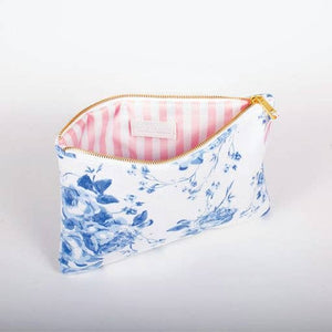 8 Oak Lane - Blue Rose Terry Flat Pouch - Large