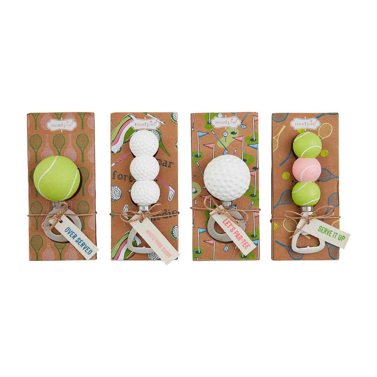 Mud Pie Golf & Tennis Bottle Openers – Sold Individually