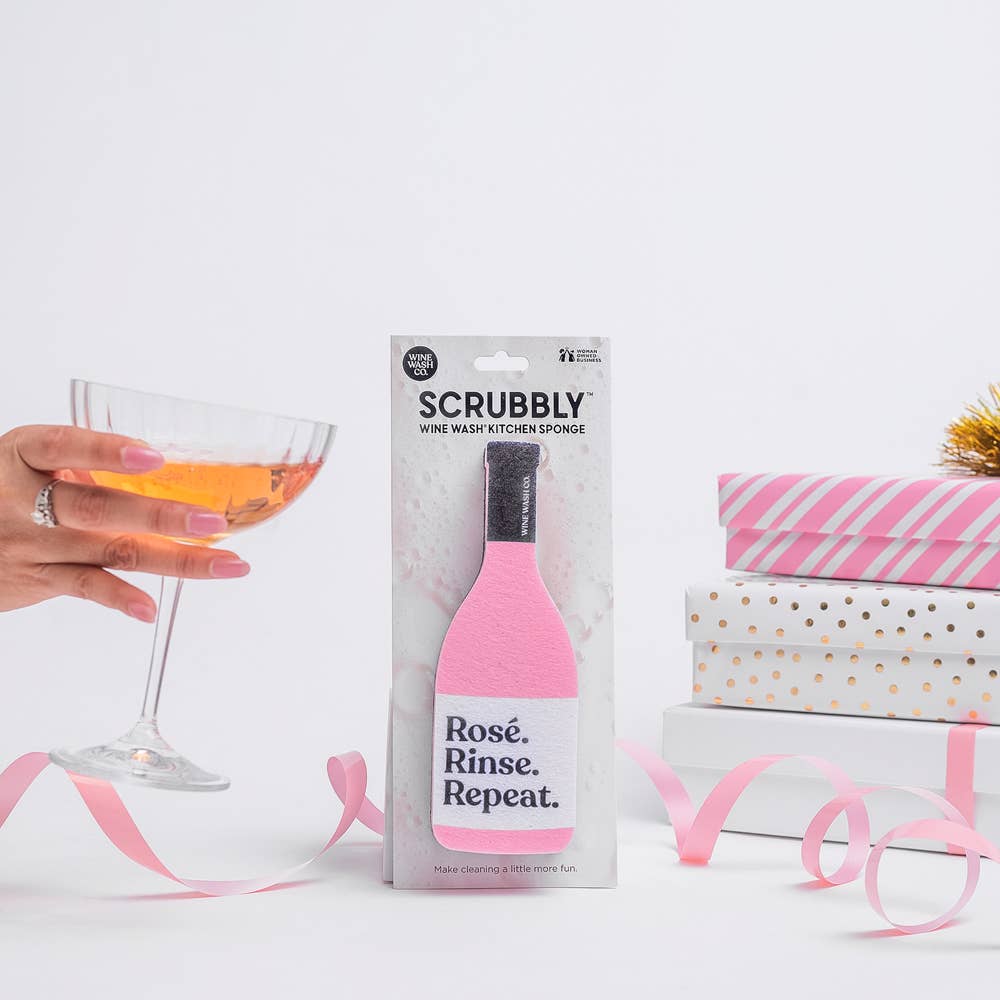 Wine Wash Co. - Scrubbly™ Kitchen Sponge: Rosé Rinse Repeat