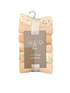 Le Top Bébé 12-Pack Baby Washcloths – 9” x 9”