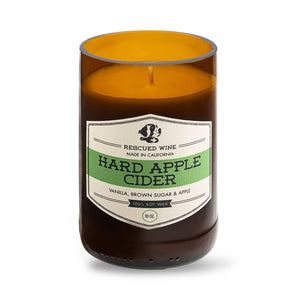 Rescued Wine Candles - Hard Apple Cider Soy Candle - Upcycled Candles - Man Candles