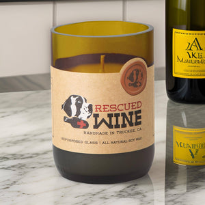 Rescued Wine Candles - Cabernet Soy Candle - Signature Upcycled Candles Wine Candle