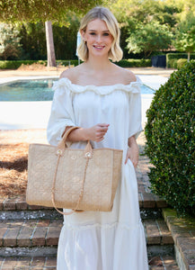 Caroline Hill - Melissa Tote Bag Natural Quilted LQ: Default