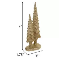 Glitter Christmas Trees  Gold