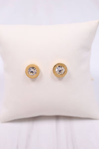 Caroline Hill - Iria CZ Stud Earring GOLD: Default