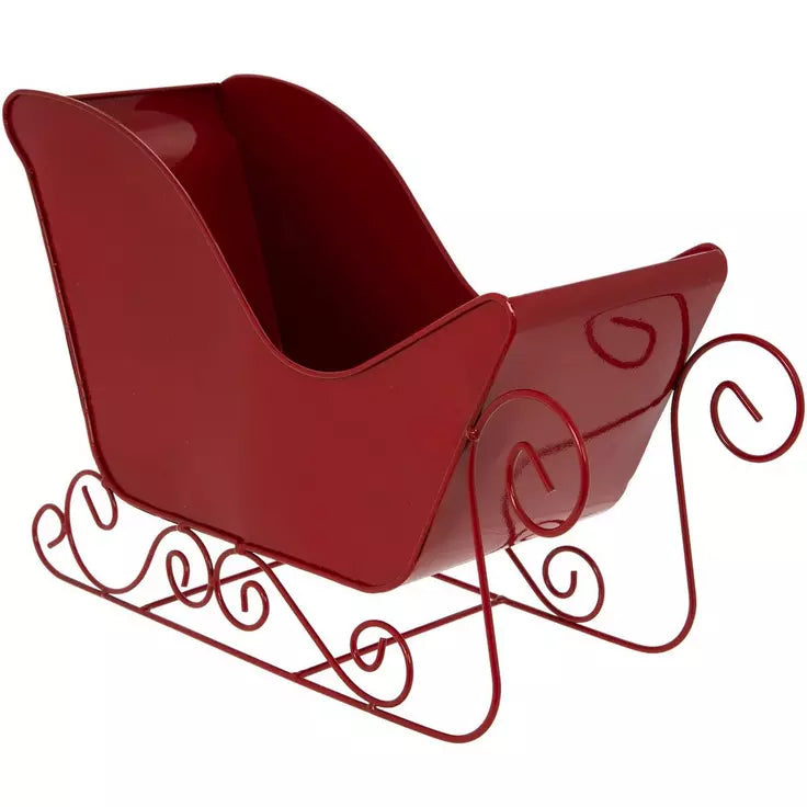 Red Metal Sleigh Medium