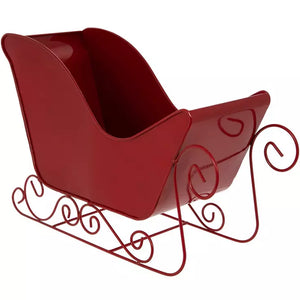 Red Metal Sleigh Medium