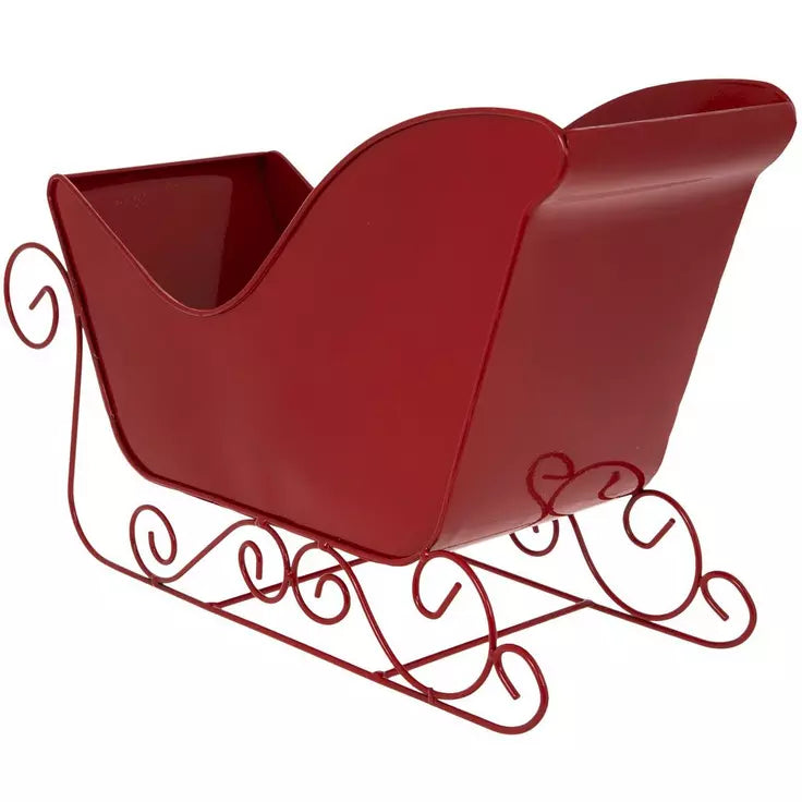 Red Metal Sleigh Medium