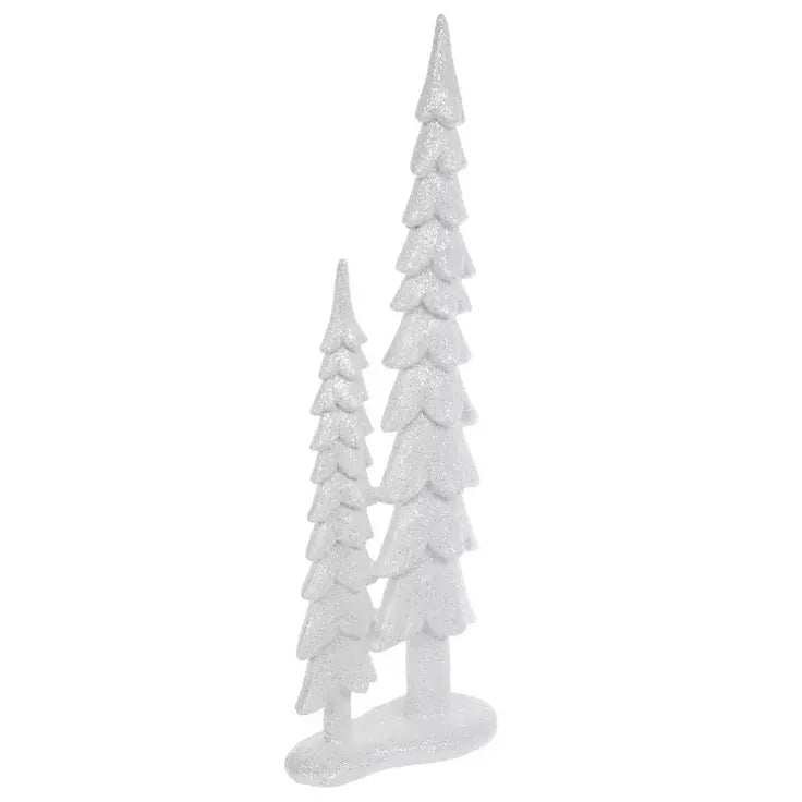 Glitter Christmas Trees  White