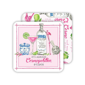 RosanneBeck Collections - It's Always Cosmopolitan O'clock Square Coaster