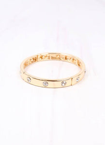Caroline Hill - Fleischman CZ Stretch Bracelet GOLD