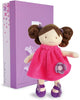 JoliJou Lollipop 28 cm girl’s rag doll in pink dress with purple gift box