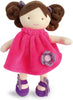 JoliJou Lollipop 28 cm girl’s rag doll in pink dress with purple gift box