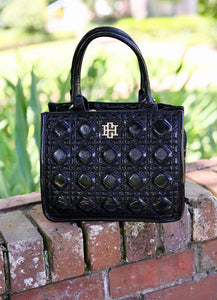 Caroline Hill - Ricky Mini Tote BLACK PATENT LQ: Default