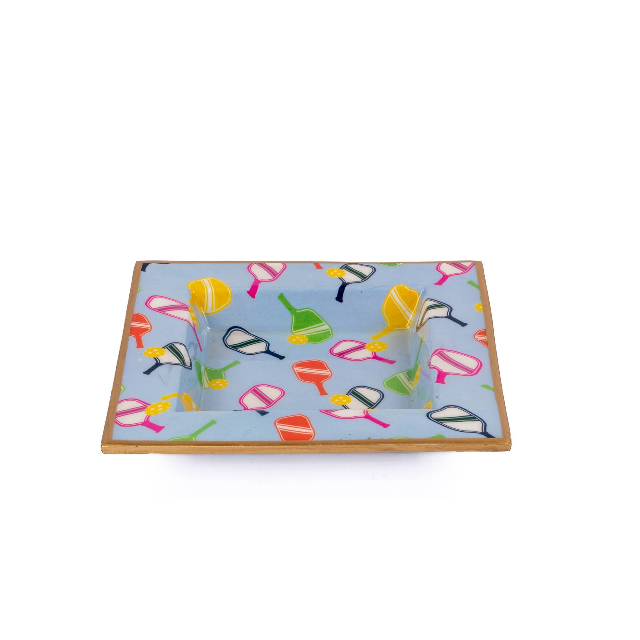 Jaye's Studio - Pickleball Enameled Smidge Tray: Multi-Color