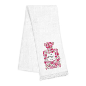 Toss Designs - Linen Fringe Towel - Parfum Flowers