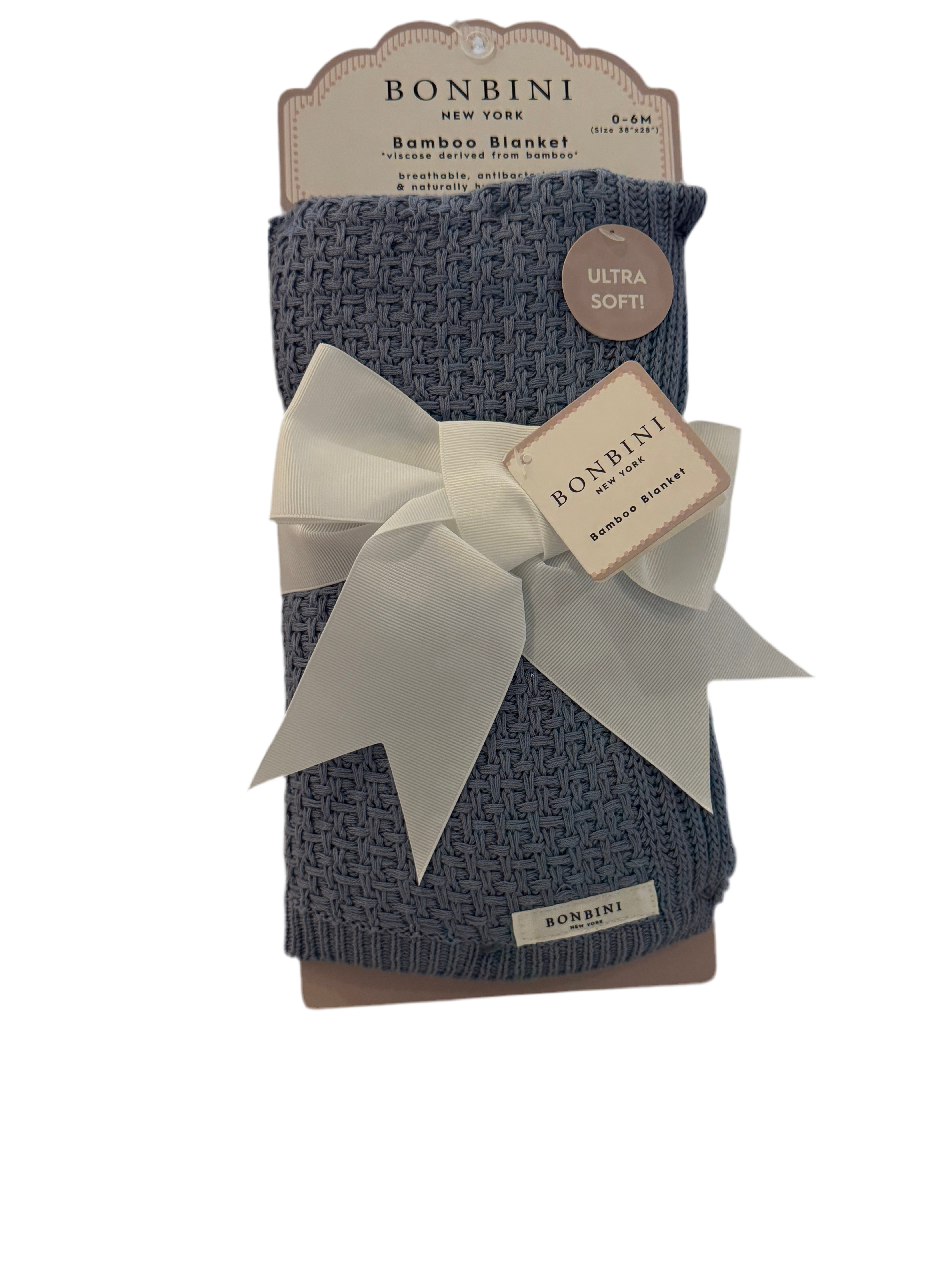 Bonbini Blue Bamboo Blanket Ultra Soft