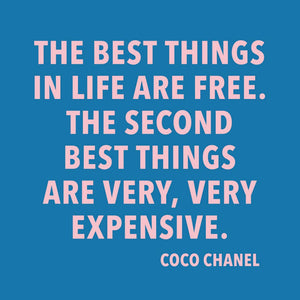 “The Best Things in Life Are Free” – Cocktail Napkins by Soiree Sisters (20 ct)