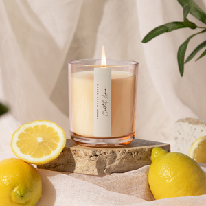 Sweet Water Decor - Coastal Lemon 12 oz Candle - Home Decor and Gifts