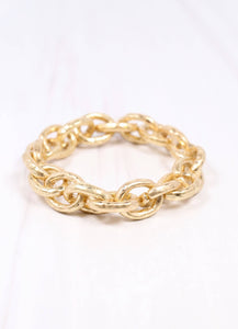 Caroline Hill - Brooke Stretch Bracelet WORN GOLD