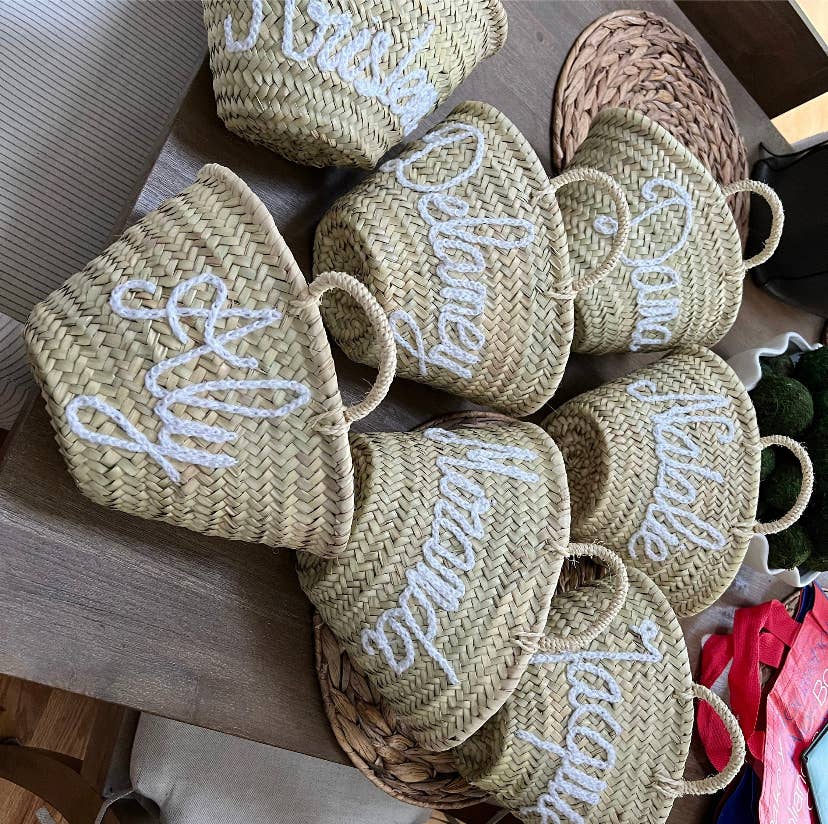 Mikwi - PERSONALIZED BASKET, customized straw Beach bag - WHOLESALE